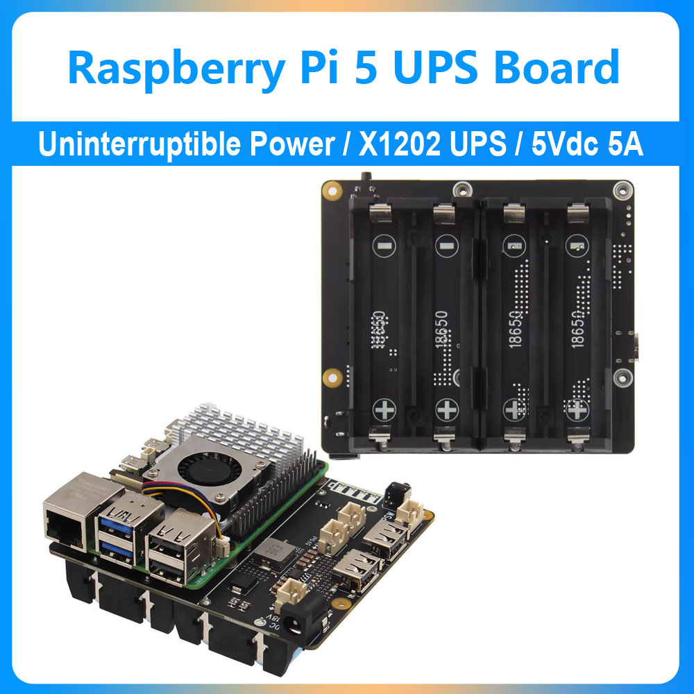 Raspberry Pi 5 UPS Expansion B - Raspberry Pi Uninterrupted Power Supply Ups 18650 ulasan dan harga